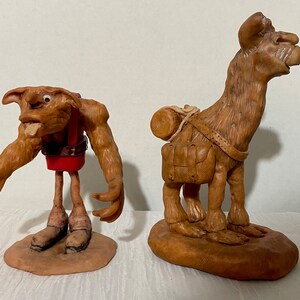 Otis and whiskey sculptures, one of a kind, art by Lee Tunnell