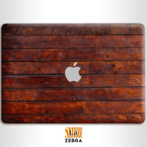 Houten planken MacBook-hoes Harde schaal imitatiehout van echt hout voor MacBook-modellen