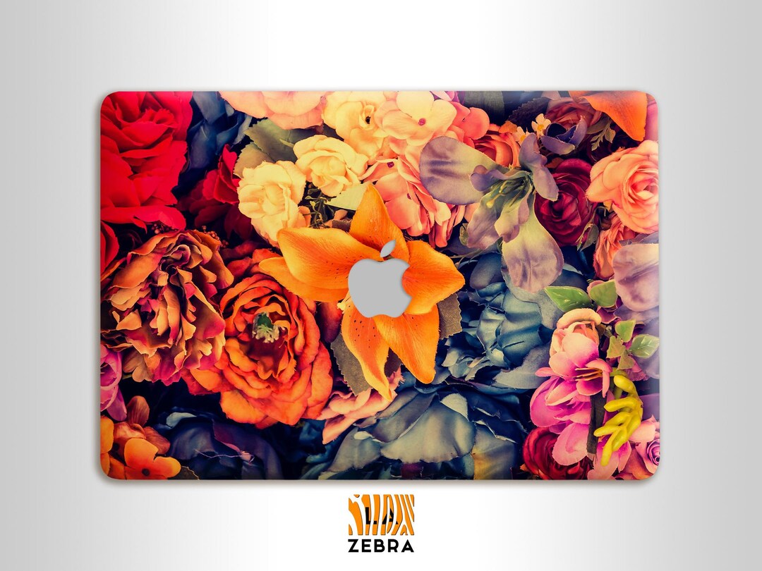 Floral MacBook Case | Colorful Flower Print, Hard Plastic Cover - Etsy