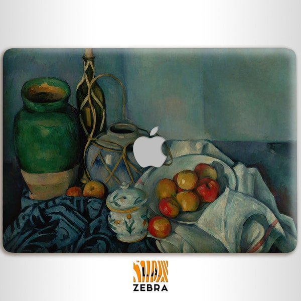 Paul Cézanne Nature morte aux pommes Peinture impressionnisme Artiste français Coque de protection en plastique rigide pour MacBook