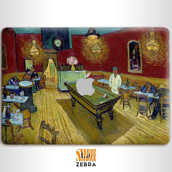 The Night Café Le Café de nuit oil painting Vincent van Gogh Yale macbook cafe pro 14 inch red room Retina case University A2485