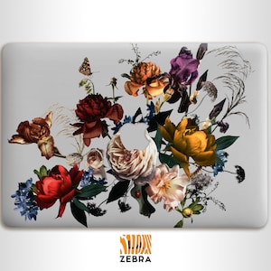 Wildflowers bouquet clear hard plastic MacBook case MacBook Air 13 15 inch MacBook Pro 13 14 15 16 M1 M2 and M3 chip model case
