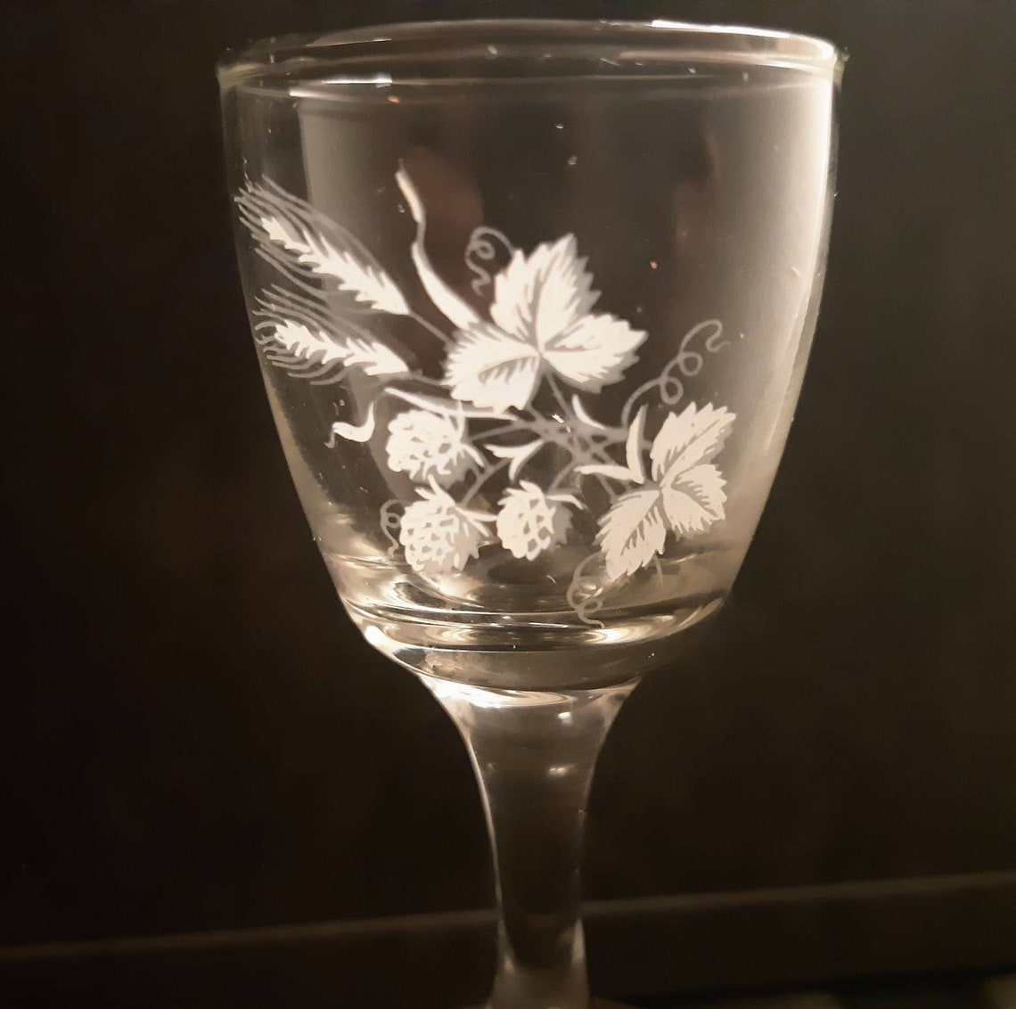 2 vintage cherry glasses | Etsy