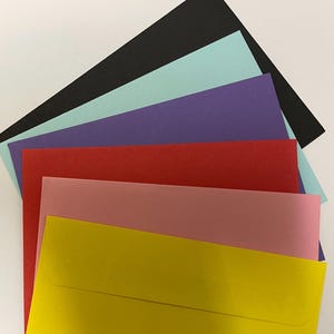 Coloured envelope for small postcards set of 4.  size C6