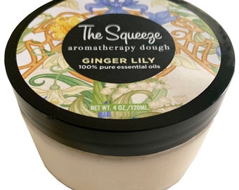 The Squeeze - Ginger Lily -  100% essential oil Easter stress relief therapy dough, stress ball, aromatherapy putty