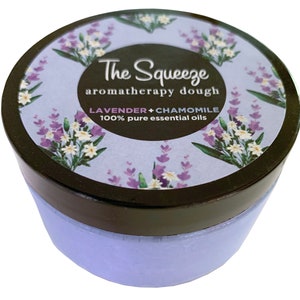 The Squeeze Lavender Chamomile essential oil Pairings stress relief therapy dough for self care, aromatherapy stress ball image 1