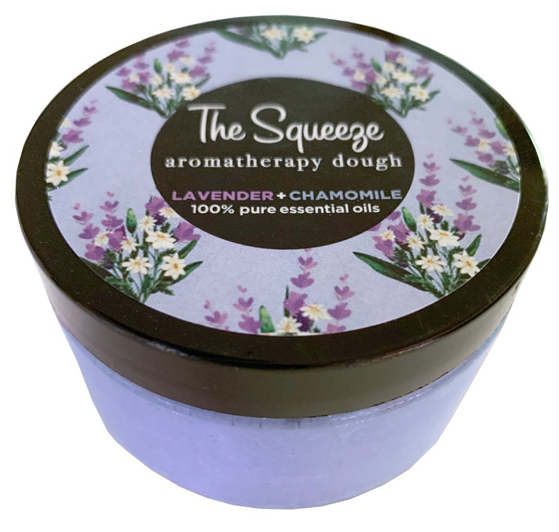 The Squeeze Lavender Chamomile essential oil Pairings stress relief therapy dough for self care, aromatherapy stress ball image 1