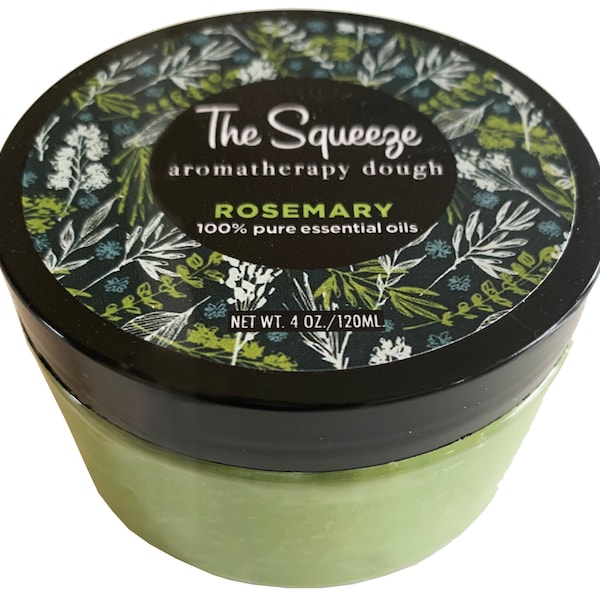 The Squeeze - Rosemary 100% essential oil stress relief dough for self care, aromatherapy stress ball, stress relief