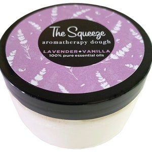 The Squeeze - Lavender Vanilla "Pairings" 100% essential oil stress relief therapy dough for self care, aromatherapy stress ball