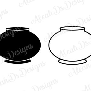 Fish Bowl, Pesce, Jar, Vaso, Vaso, Clip Art, Clipart, Design, Silhouette, Cricut, File tagliati, Svg, Png, Pdf, Eps, Dxf