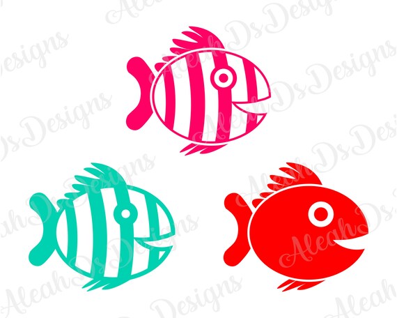 Download Fish Animals Lil Fish Stripes Solid Clip Art Clipart Etsy