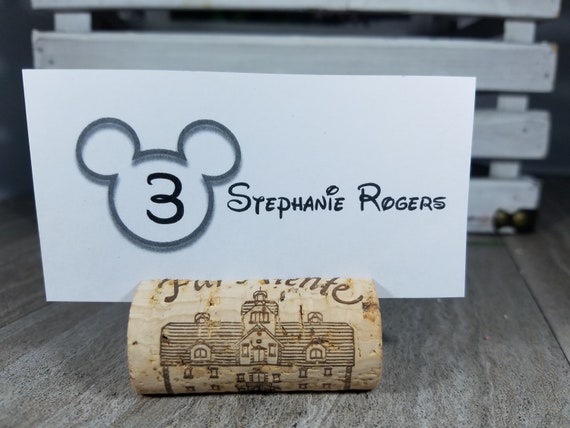 Disney Place Cards With Cork Wedding Place Card Holder Etsy