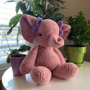 Velvet Stuffed Elephant