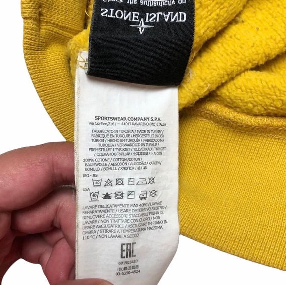 Vintage Stone Island yellow big logo - image 5