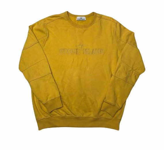 Vintage Stone Island yellow big logo - image 1