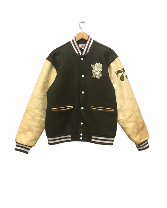 Vintage 70s varsity jacket snap button up