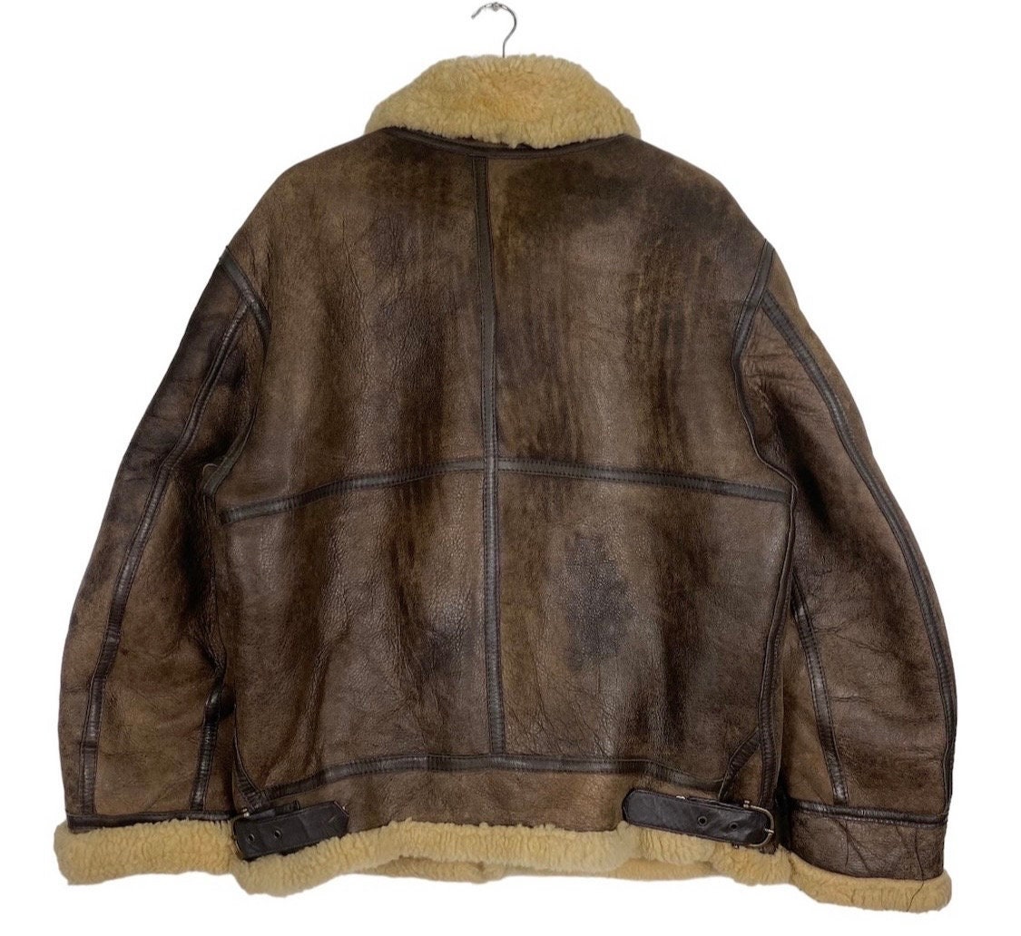 Men Robo B-3 Style Sheep Skin Shearling Leather Jacket - Etsy