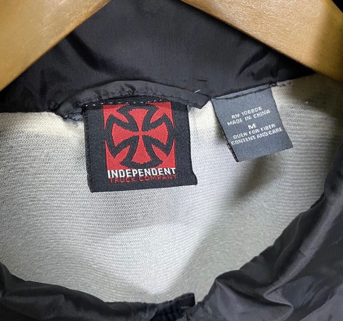 Men Independent Coach Jacket Skateboard Streetwear Big Logo