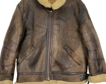Men Robo B-3 Style Sheep Skin Shearling Leather Jacket - Etsy