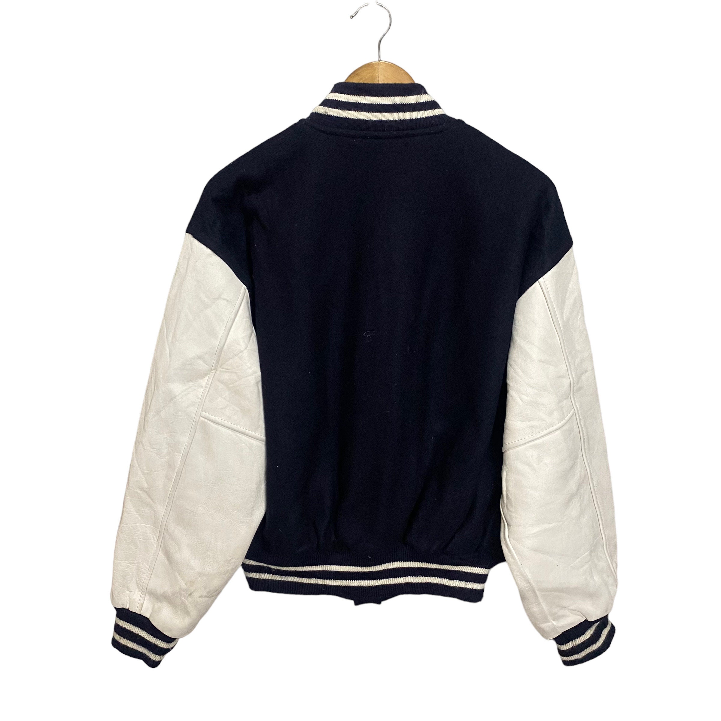 Vintage J. Press Varsity Jacket Wool Sleeve Leather - Etsy