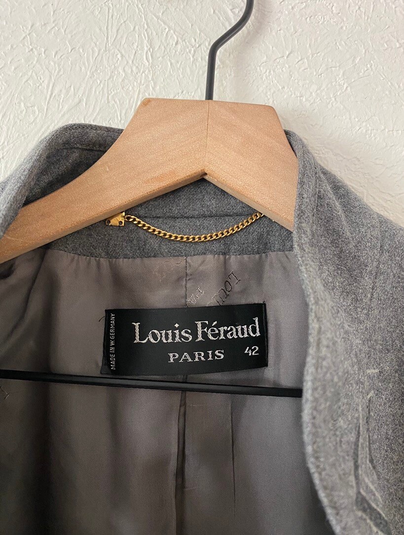80s Designer Open Front Jacket Embroidered Louis Feraud Grayparis