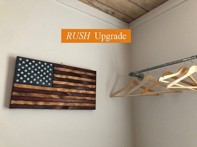 MEDIUM (13'x25'), Rustic Flag, Garden Flag, Rustic Wall Decor, Wood Flag, Wood American Flag, Wooden American Flag, Rustic American Flag 