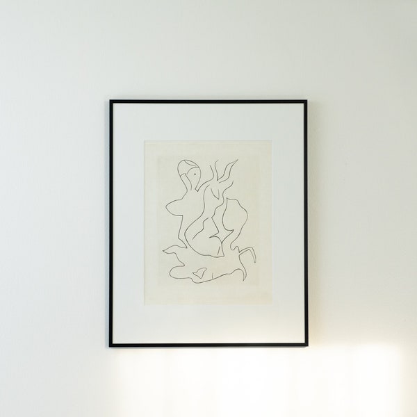 1965 | Jean Hans Arp Original Etching for Paroles Peintes Framed | Vintage Art