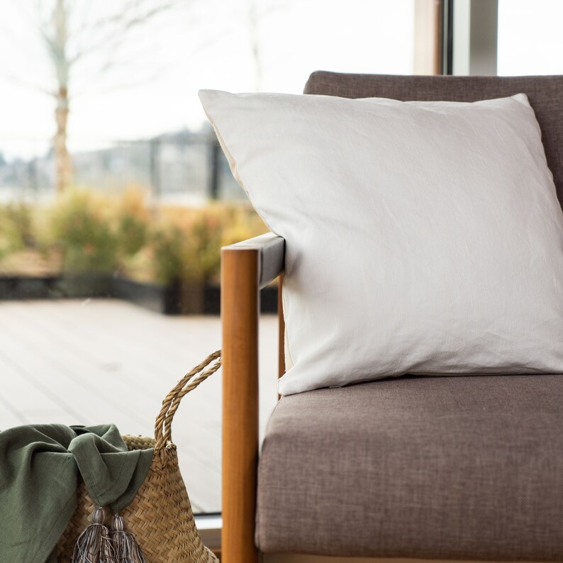 TheShortandTallCo Linen and Cotton Canvas Cushion - Thumbnail 2