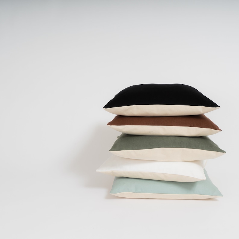 TheShortandTallCo Linen and Cotton Canvas Cushion