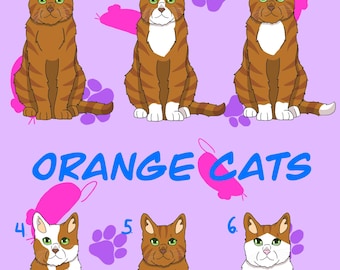 Orange Tabby Cat Vinyl Weatherproof Sticker/ Charming Kawaii Pet Laptop Decal/ Animal Lover Memorial Gift