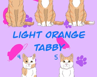 Light Orange Tabby Cat Short Hair Vinyl Weatherproof Sticker/ Charming Kawaii Pet Laptop Decal/ Animal Lover Memorial Gift
