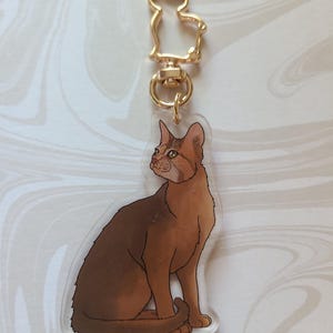 Abyssinian Cat Breed Acrylic Keychain