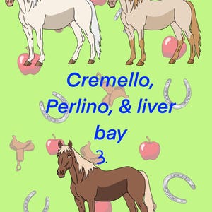 Cremello, Perlino, and Liver Bay Horse Stickers