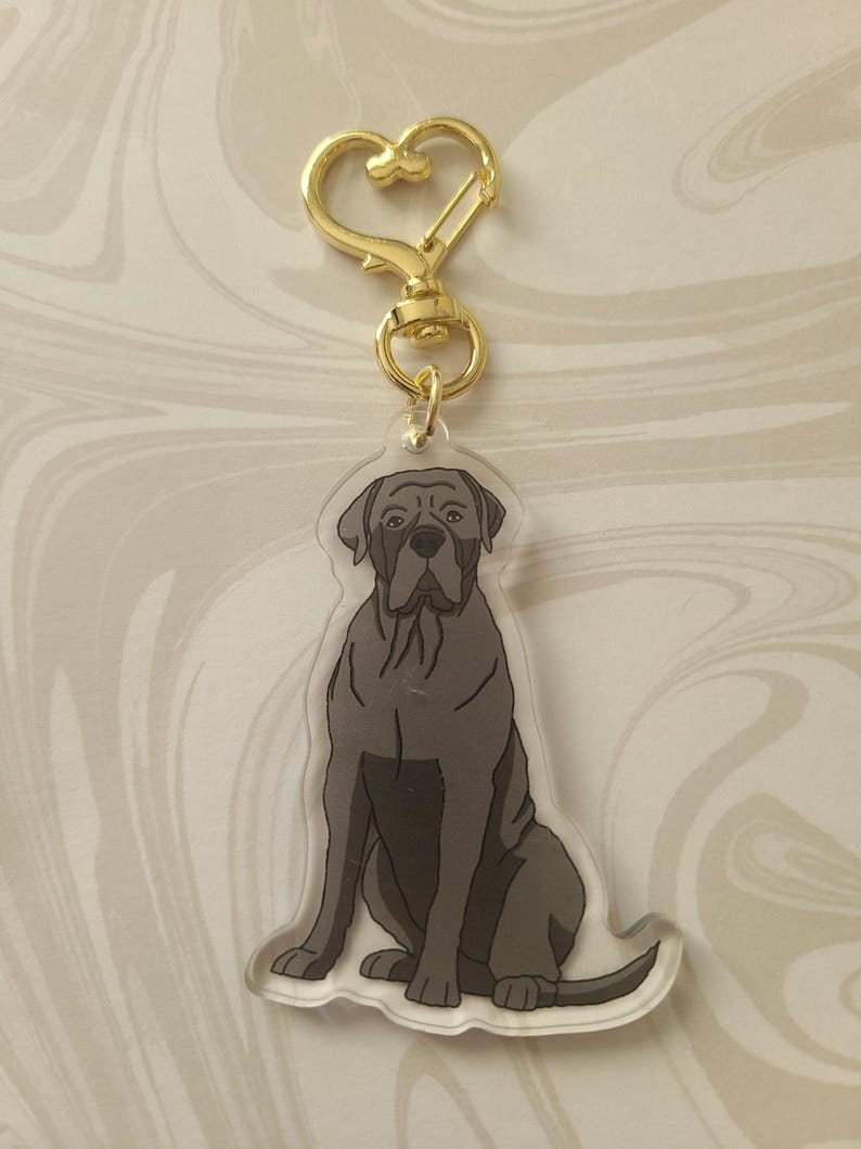 Cane Corso Dog Breed Acrylic Keychains Black, Gray, and Fawn - Etsy