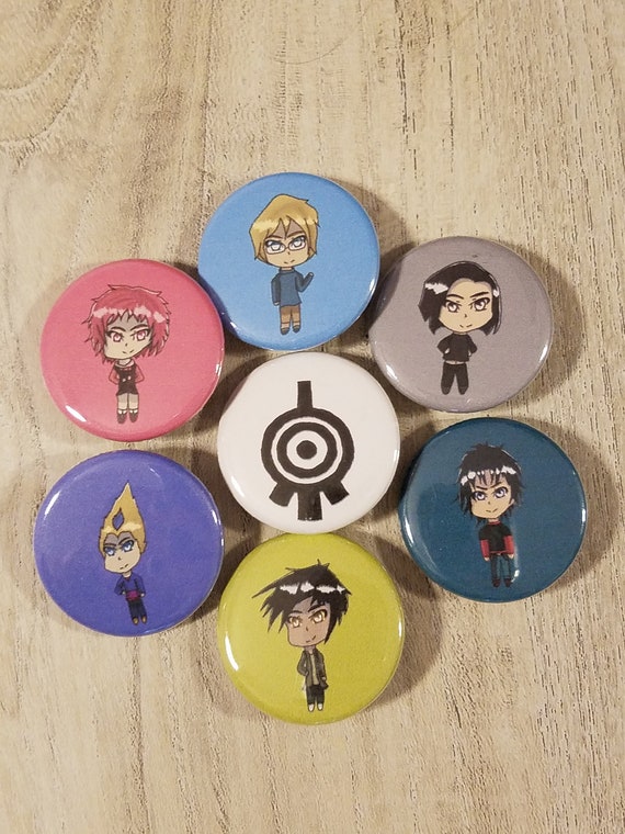 Code Lyoko Buttons Etsy