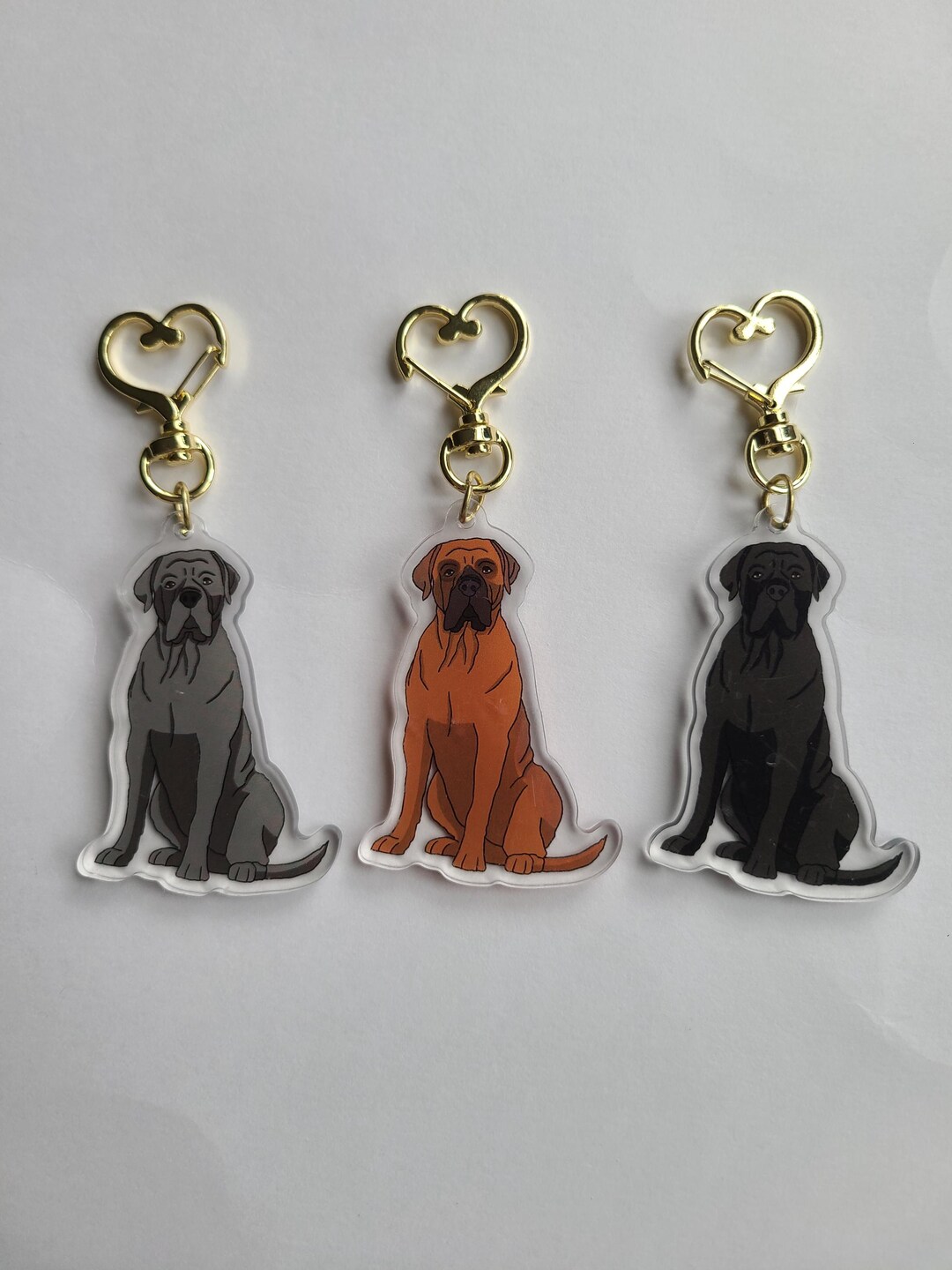 Cane Corso Dog Breed Acrylic Pet Keychain/ Adorable Kawaii Charm ...