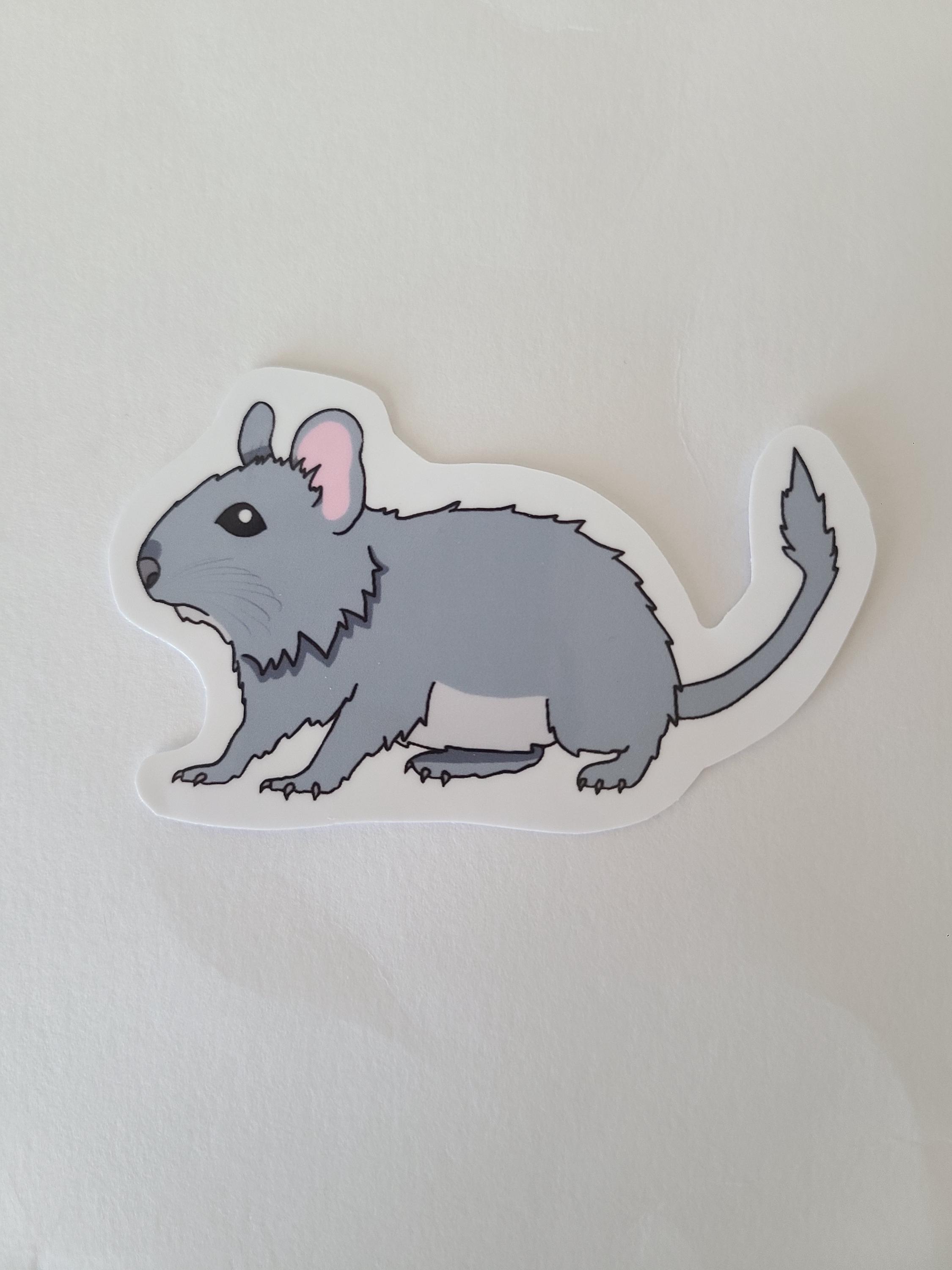 Common Degu Vinyl Weatherproof Sticker/charming Kawaii Pet Laptop Decal ...