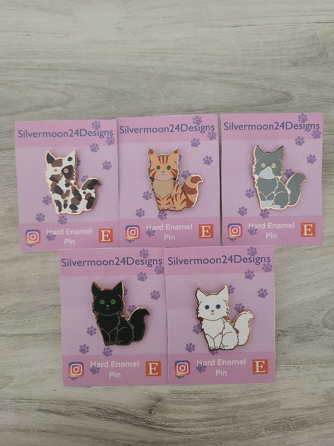 Cute Cat Hard Enamel Pins - Etsy