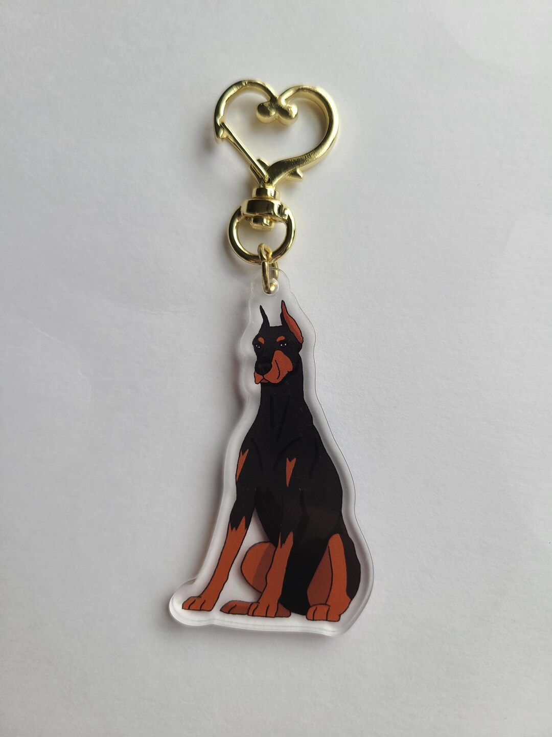 Doberman Dog Breed Acrylic Pet Keychain/ Adorable Kawaii Charm/ Animal ...