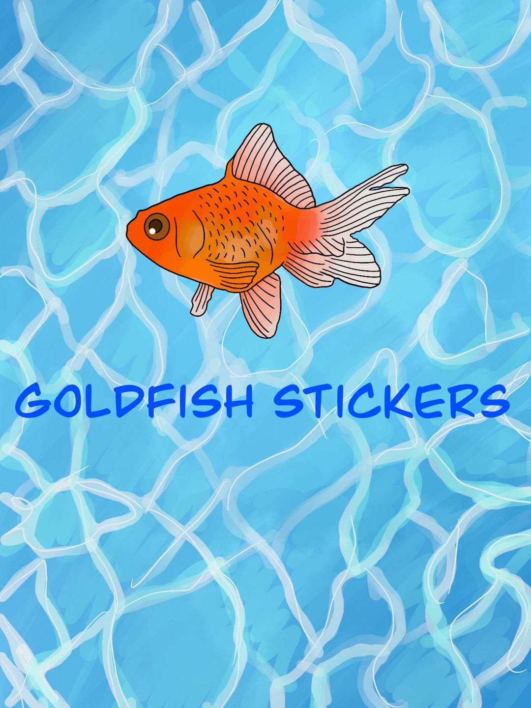 Fat Goldfish Sticker Goldfish Vinyl Weatherproof Sticker/charming Kawaii Pet Laptop Decal ...