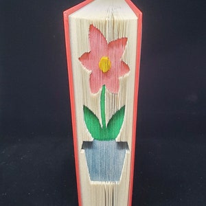 Flower Book Art - Book Sculpture - Book Origami - Unique Gift - Gift for Him Her - Wedding Present - Art Collectible - Anniversary Gift