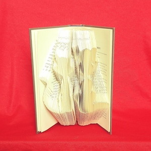 Puppy and Kitten Folded Book Art - Book Sculpture - Book Origami - Unique Gift - Gift for Him Her - Pet Lover Present - Dog and Cat
