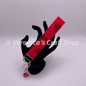 Red Mickey Keychain Wristlet