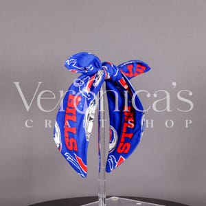 以下が含まれることがあります： シカゴ・ブルズのロゴと「ブルズ」という文字が繰り返し書かれた青と赤のヘッドバンドです。