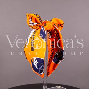 Denver Broncos Hairband with Bow