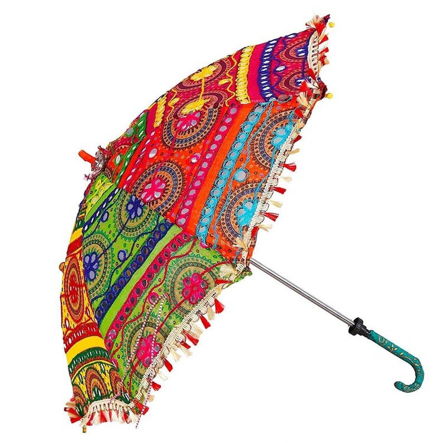 Luxury Bohemian Embroidered Sun Protection Parasol Umbrella Etsy