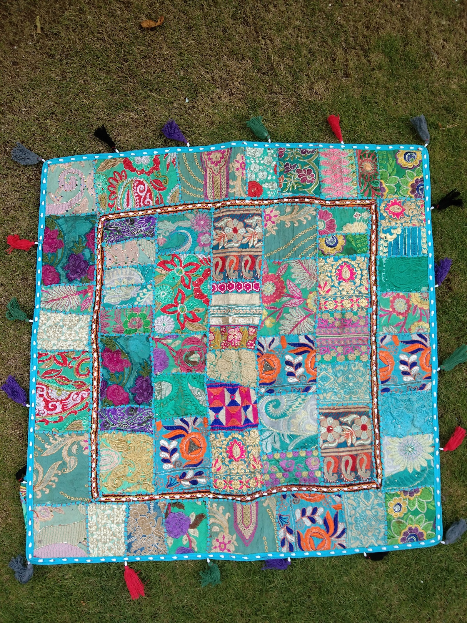 Large Floor Cushion CoverOutdoor Decor Kilim PoufBoho Square Etsy