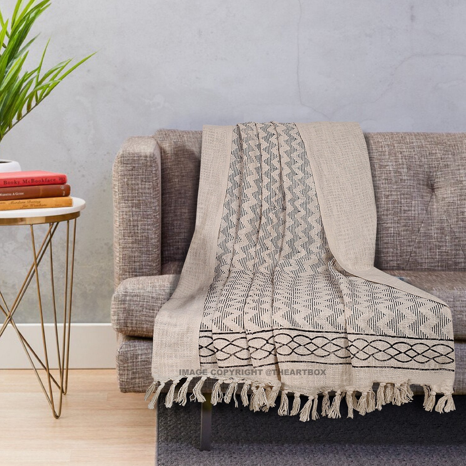 Off White Blanket Decorative Throw Cotton Sofa Couch Throw | Etsy