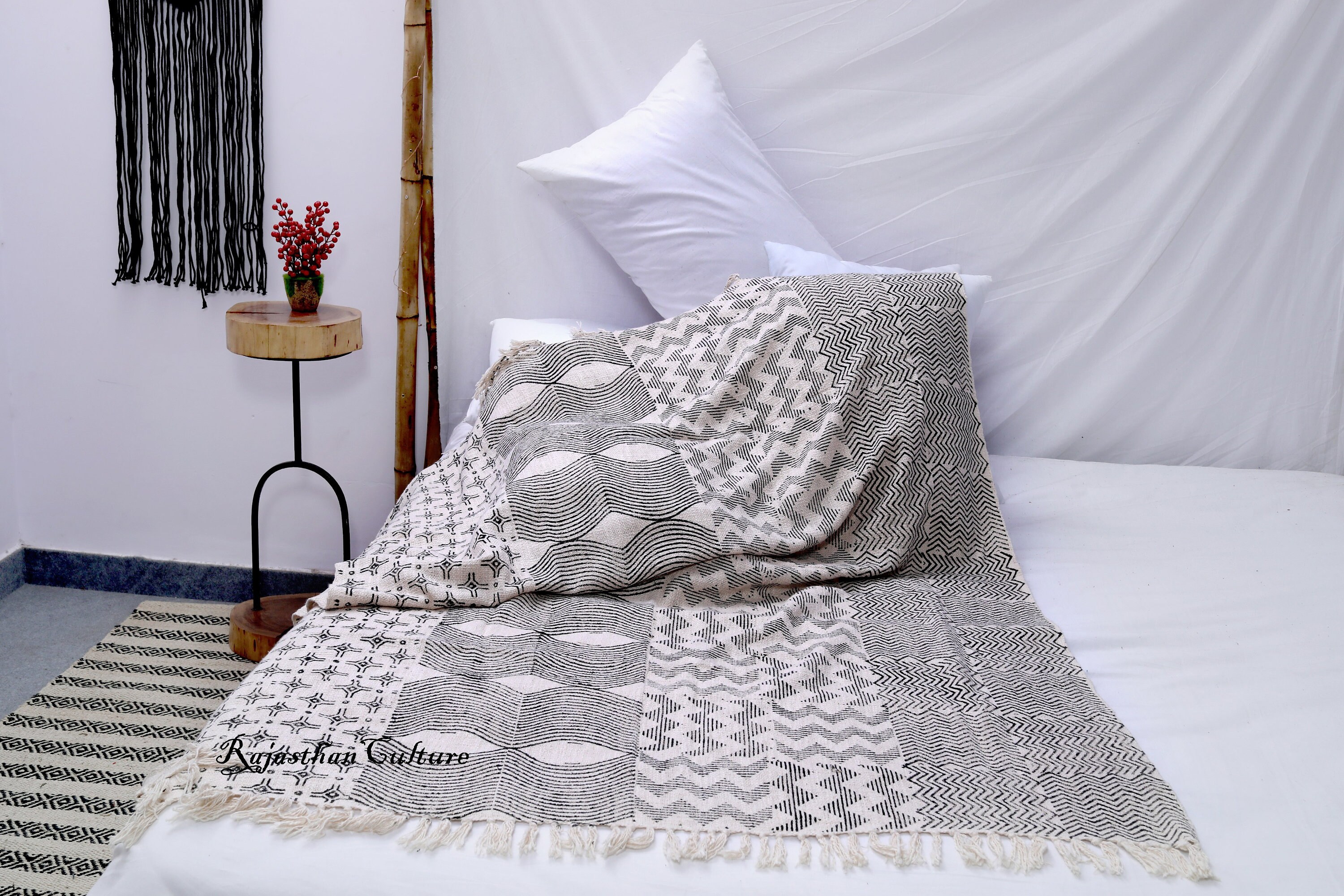 Mud Cloth Blanket Cotton Soft Throw Housewarming Throw Etsy