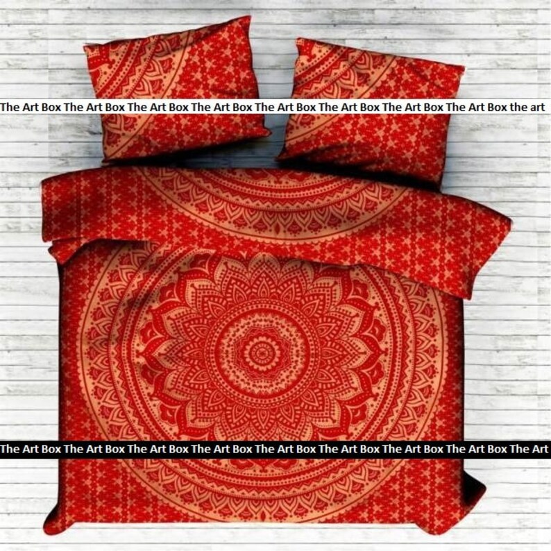 Indian Cotton Mandala Duvet Cover Reversible Doona Cover Etsy
